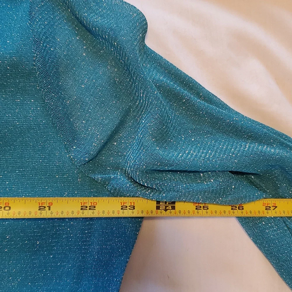 Elegant Teal Shimmering Top - Picture 9 of 10